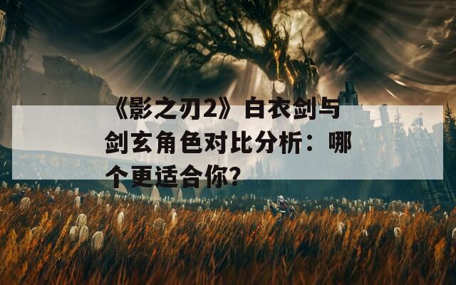 《影之刃2》白衣剑与剑玄角色对比分析：哪个更适合你？