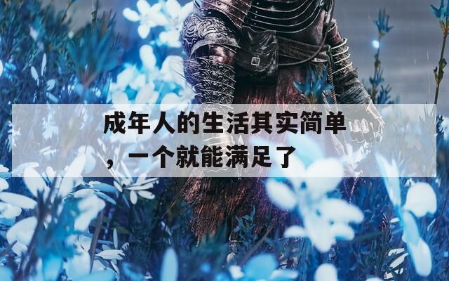 成年人的生活其实简单，一个就能满足了