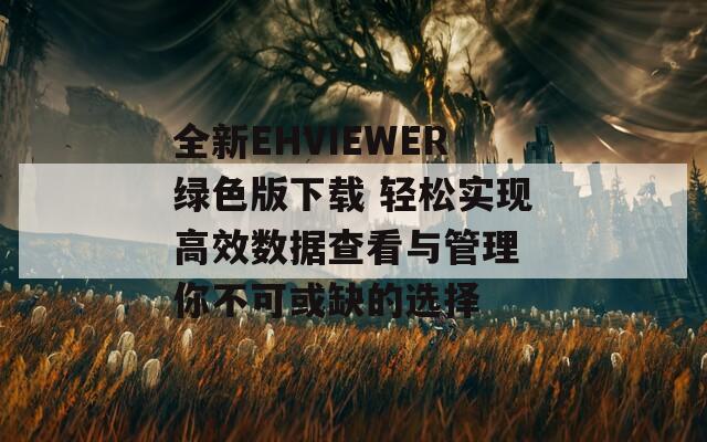 全新EHVIEWER绿色版下载 轻松实现高效数据查看与管理 你不可或缺的选择