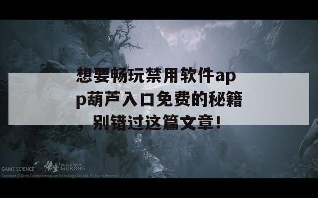 想要畅玩禁用软件app葫芦入口免费的秘籍，别错过这篇文章！