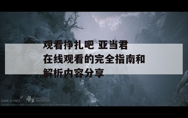 观看挣扎吧 亚当君 在线观看的完全指南和解析内容分享