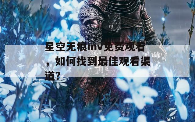 星空无痕mv免费观看，如何找到最佳观看渠道？