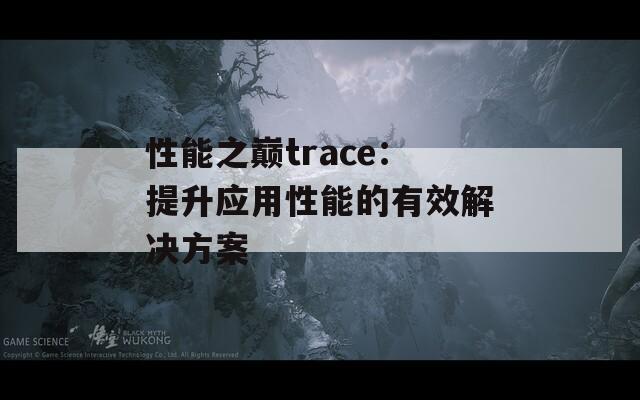 性能之巅trace：提升应用性能的有效解决方案