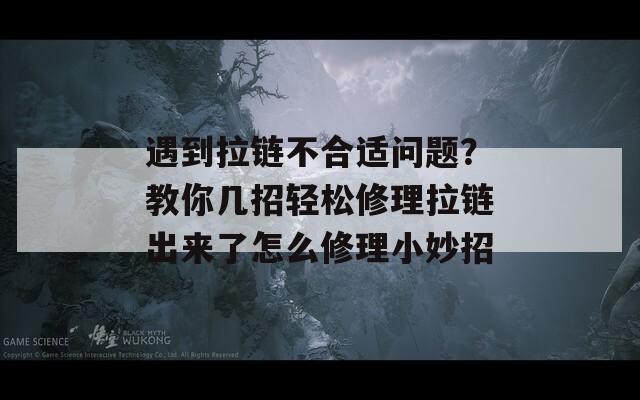 遇到拉链不合适问题？教你几招轻松修理拉链出来了怎么修理小妙招