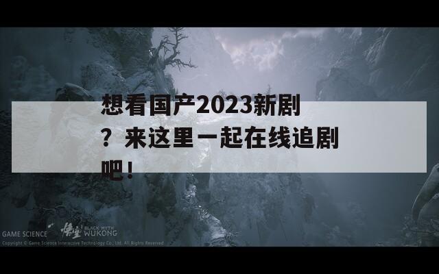 想看国产2023新剧？来这里一起在线追剧吧！