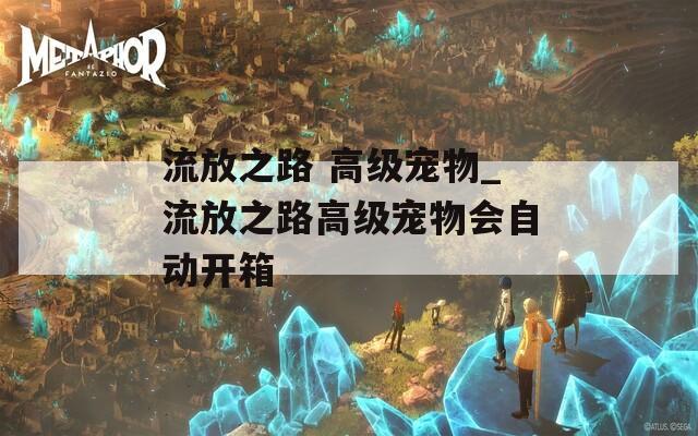 流放之路 高级宠物_流放之路高级宠物会自动开箱